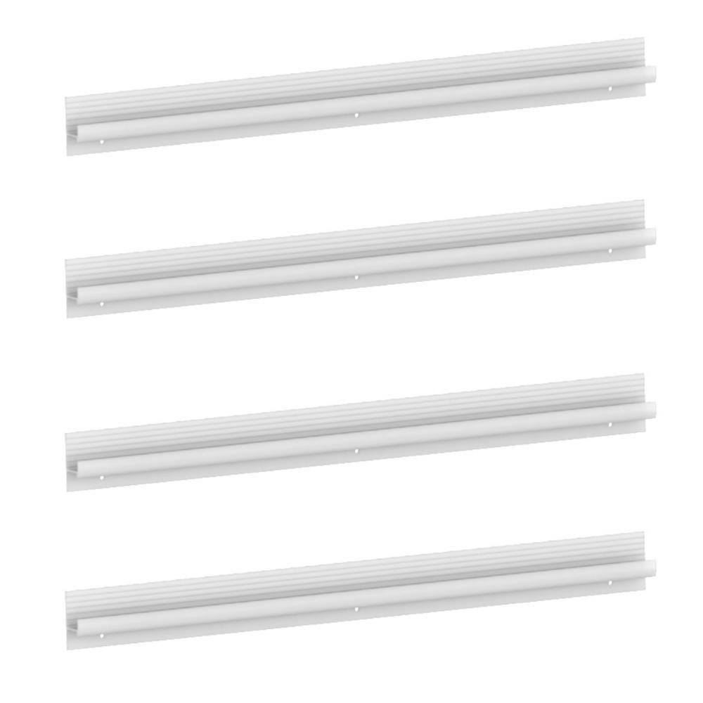 Kit 4 Puxadores 49,3cm Para Balcão Cozinha 150cm Veneza Multimóveis Mp3086 Branco - 1