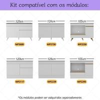 Kit 5 Pés Palito Retrô Para Balcão 120cm-balcão 105cm Veneza Multimóveis Mp3078 Branco - 2