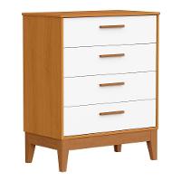 Cômoda Infantil Flip 4 Gavetas Branco Fosco-savana - Reller Móveis Branco Fosco-savana - 1