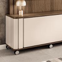 Estante Home Theater Trinus Castanho-off White Para Tv Até 70? - Hb Móveis Castanho-off White