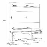 Estante Home Theater Axis Castanho-off White Para Tv Até 60? - Hb Móveis Castanho-off White - 6