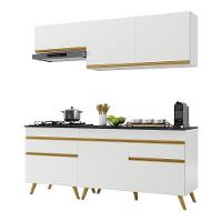 Cozinha Compacta Multimóveis Veneza Gw Fg3705 Com Armário E Balcão Branca - 1