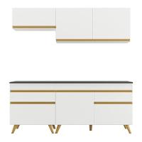 Cozinha Compacta Multimóveis Veneza Gw Fg3705 Com Armário E Balcão Branca - 6