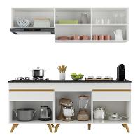 Cozinha Compacta Multimóveis Veneza Gw Fg3705 Com Armário E Balcão Branca - 7