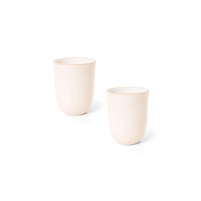 Jogo De Caneca Copa E Cia 2 Peças Harmonie Em Cerâmica Off-white