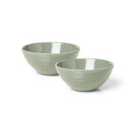 Jogo De Bowl Copa E Cia 2 Peças Tramato Em Cerâmica Sálvia - 1