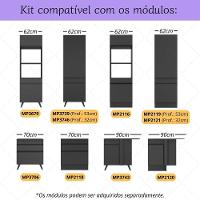 Kit 4 Pés Palito Retrô Para Paneleiro-balcão 70cm-balcão Canto Veneza Multimóveis Mp3077 Preto - 2