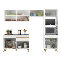 Cozinha Compacta Multimóveis Veneza Gw Fg3693 Com Armário E Balcão Branca - 5