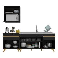 Cozinha Compacta Veneza Gb Mp2075 Com Armário E Balcão Preta - 5