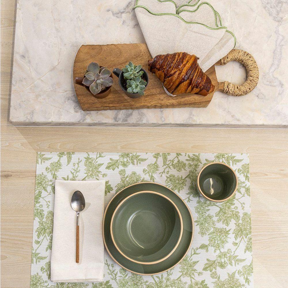 Jogo De Bowl Copa E Cia 6 Peças Tramato Em Cerâmica Sálvia - 2