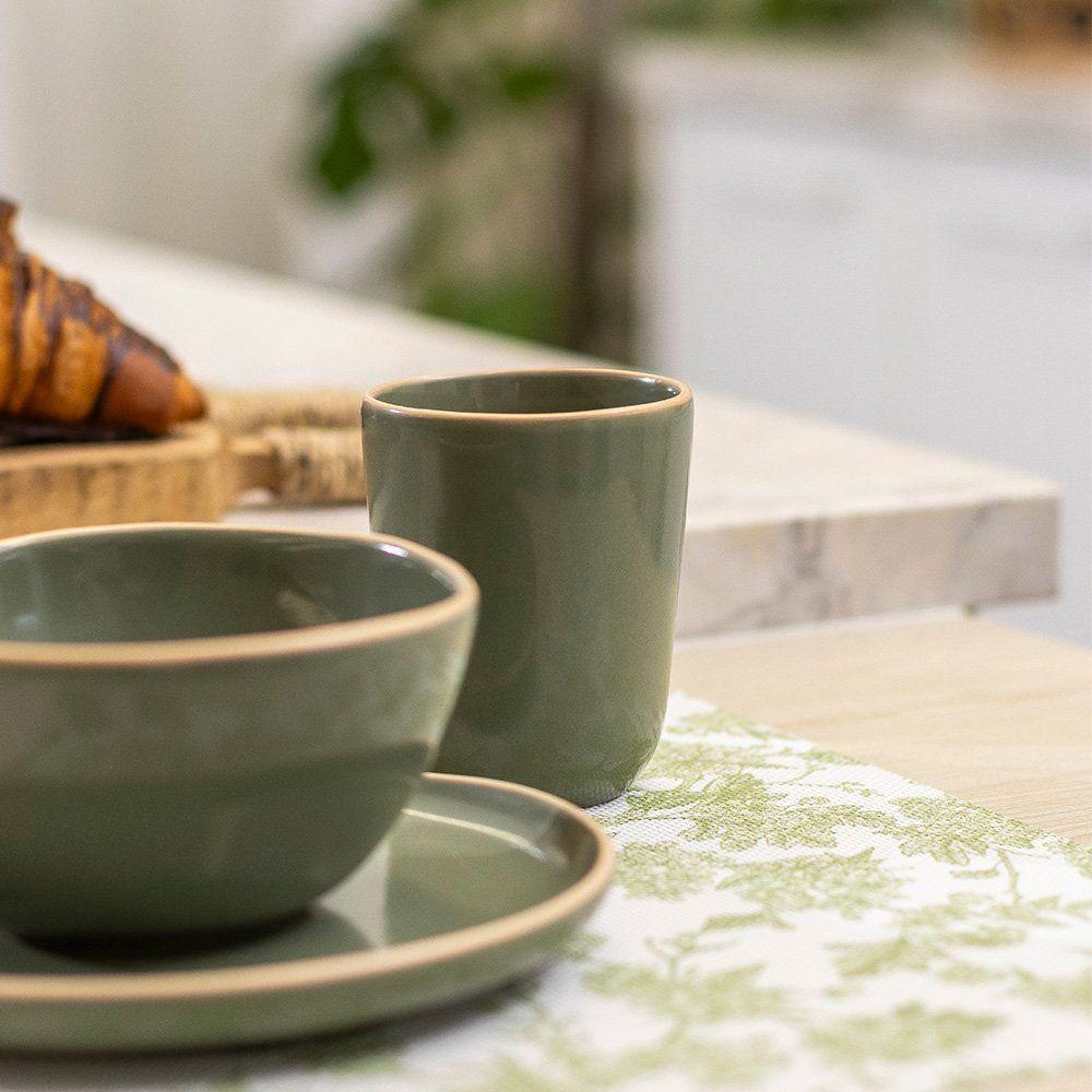 Jogo De Bowl Copa E Cia 6 Peças Tramato Em Cerâmica Sálvia - 4