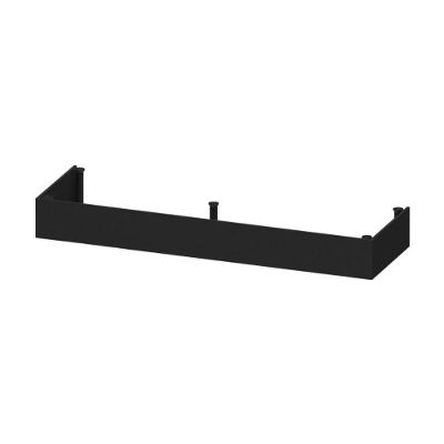 Kit Rodapé Para Balcão Cozinha 150cm Veneza Com Pés Multimóveis Mp3744 Preto