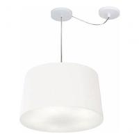Lustre Pendente Cone Com Desvio Md-4281 Cúpula 30/40x45cm Branco - Bivolt - 3