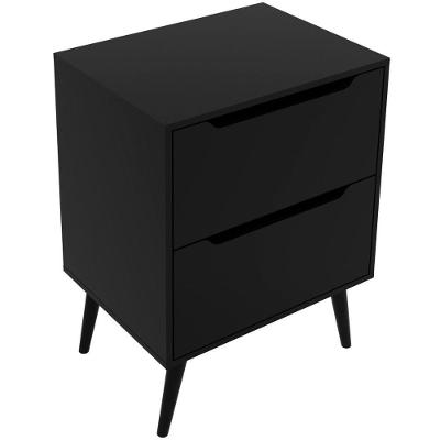 Gabinete Para Banheiro 60 Cm 2 Gavetas Robin Preto
