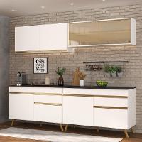 Cozinha Compacta Multimóveis Veneza Gw Fg3696 Com Armário E Balcão Branca - 2