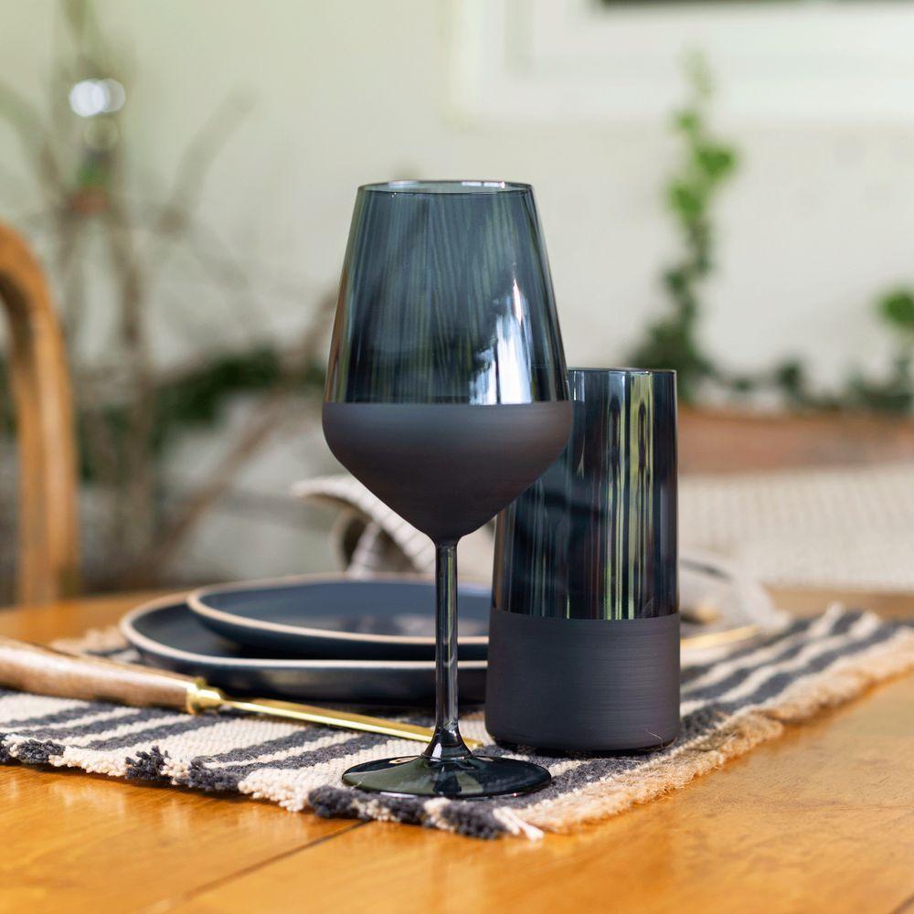 Taça Copa E Cia Duo 490ml Em Vidro Azul Navy - 2