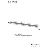 Kit 2 Puxadores 60,3cm Para Armário Cozinha Paneleiro 62cm Veneza Multimóveis Mp3083 Branco - 3