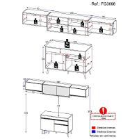 Cozinha Compacta Multimóveis Veneza Gw Fg3698 Com Armário E Balcão Branca