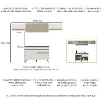Cozinha Compacta Multimóveis Veneza Gw Fg3698 Com Armário E Balcão Branca - 6