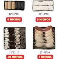 Kit 4 Organizadores De Gaveta Cueca Meia Sutiã Calcinha Para Guarda Roupa E Armário - 3