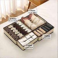 Kit 4 Organizadores De Gaveta Cueca Meia Sutiã Calcinha Para Guarda Roupa E Armário