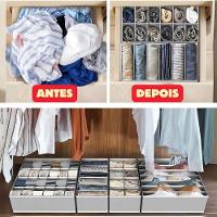 Kit 4 Organizadores De Gaveta Cueca Meia Sutiã Calcinha Para Guarda Roupa E Armário - 5