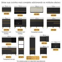 Kit Rodapé Para Balcão Cozinha De Canto Veneza Com Pés Multimóveis Mp3745 Preto - 5