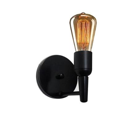 Lustre Arandela Retro Md-2028 Preto Suporte Para Lâmpada - Bivolt