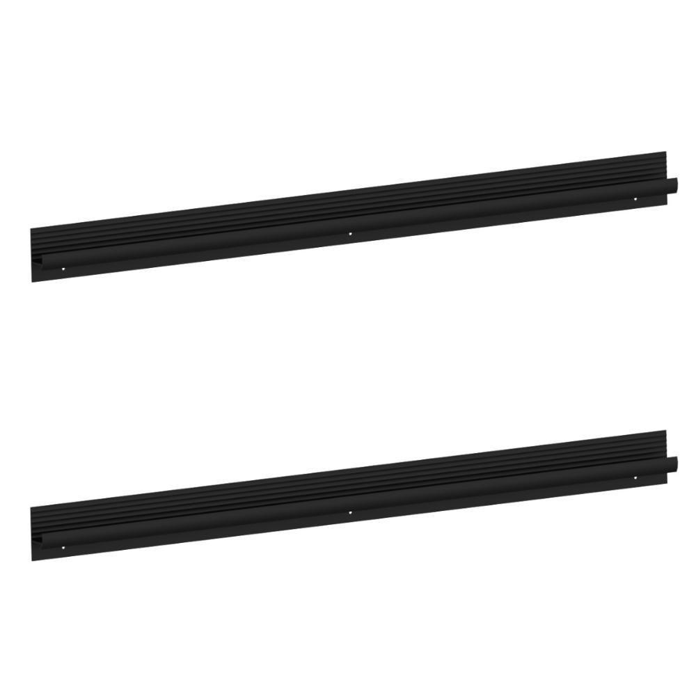 Kit 2 Puxadores 60,3cm Para Armário Cozinha Paneleiro 62cm Veneza Multimóveis Mp3083 Preto - 1