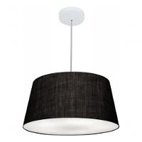 Lustre Pendente Cone Vivare Md-4050 Cúpula Em Tecido 21/50x40cm - Bivolt Preto 127/220v - 1