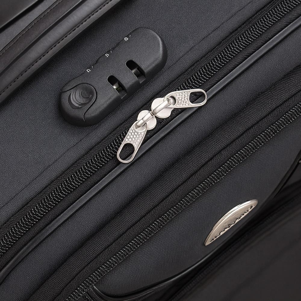 Kit Malas Viagem Rígidas 3 Peças Preta Expansível 4 Rodas Giratórias 360º Cadeado Senha Bolso - 4