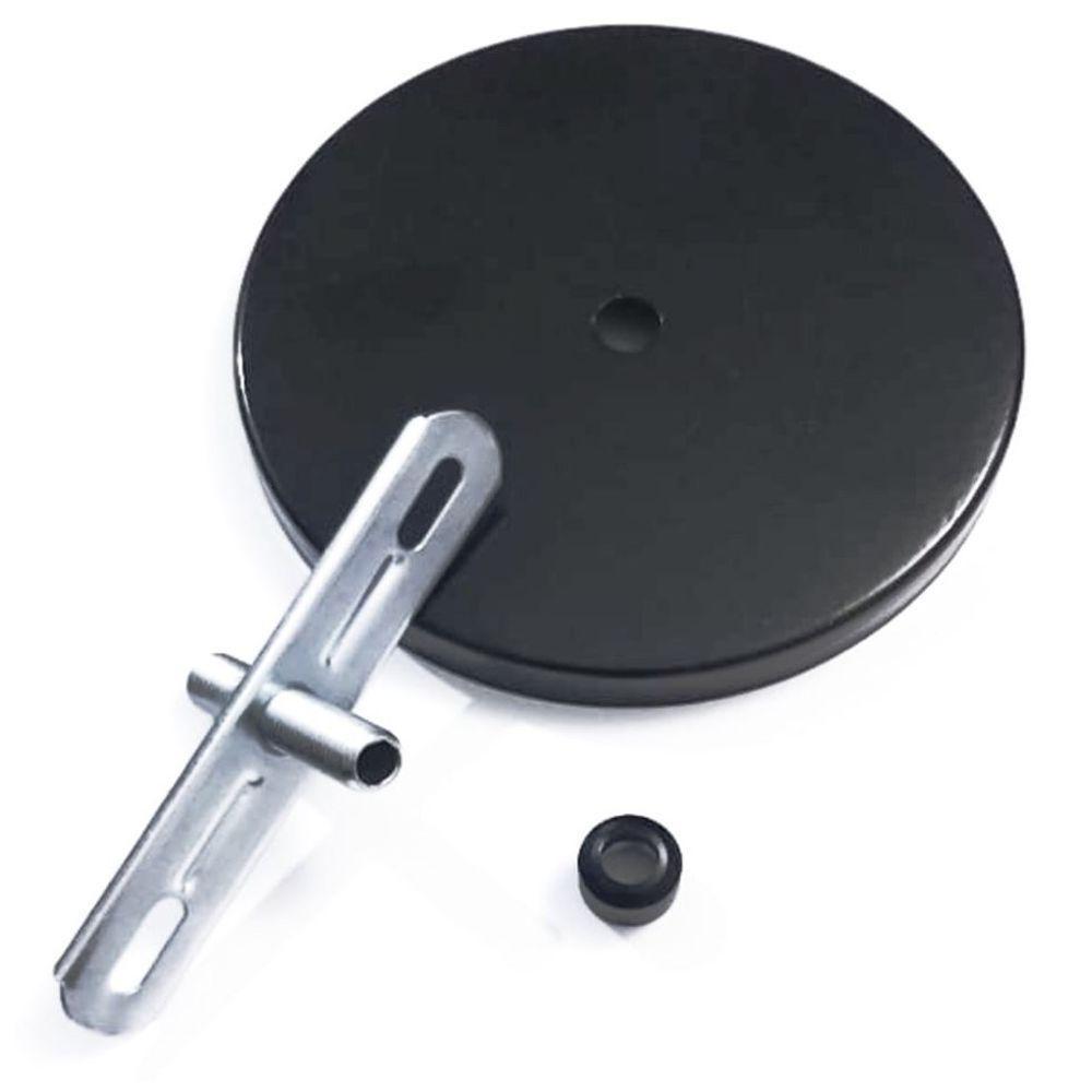 Kit/10 Canopla Lustre Pendente Cilíndrica Vivare Md-1004 11x1,2cm Preto - 2