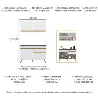 Cozinha Compacta Multimóveis Veneza Gw Fg3687com Armário E Balcão Branca - 5