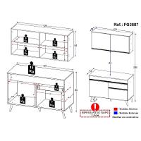 Cozinha Compacta Multimóveis Veneza Gw Fg3687com Armário E Balcão Branca - 6