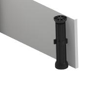 Kit Rodapé Para Balcão Cozinha 105cm Veneza Com Pés Multimóveis Mp3753 Preto