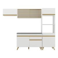 Cozinha Compacta Multimóveis Veneza Gw Fg3691 Com Armário E Balcão Branca - 3