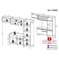 Cozinha Compacta Multimóveis Veneza Gw Fg3691 Com Armário E Balcão Branca - 7