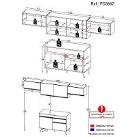 Cozinha Compacta Multimóveis Veneza Gw Fg3697 Com Armário E Balcão Branca - 9