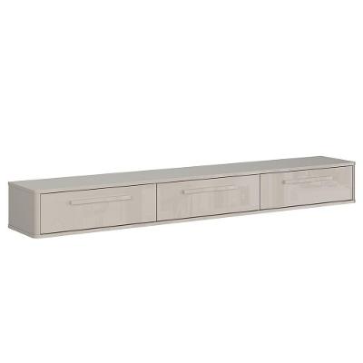 Rack Bancada Suspensa Para Tv De Até 70 3 Portas Bela 1.8 Off White Perolizado