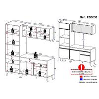 Cozinha Compacta Multimóveis Veneza Gw Fg3695 Com Armário E Balcão Branca - 5