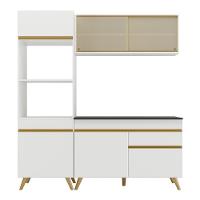 Cozinha Compacta Multimóveis Veneza Gw Fg3695 Com Armário E Balcão Branca - 6