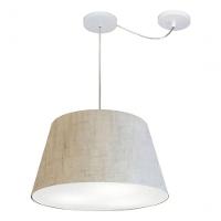Lustre Pendente Cone Com Desvio Md-4279 Cúpula 21/30x40cm Rustico Bege - Bivolt - 3