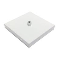 Kit/5 Canopla Lustre Pendente Quadrado Md-1005 12x12x2cm Branco - 1