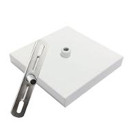 Kit/5 Canopla Lustre Pendente Quadrado Md-1005 12x12x2cm Branco - 2