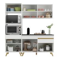 Cozinha Compacta Multimóveis Veneza Gw Fg3694 Com Armário E Balcão Branca - 5