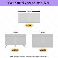 Kit 2 Puxadores 59,2cm Para Armário Cozinha Aéreo-balcão 120cm Veneza Multimóveis Mp3080 Branco - 2