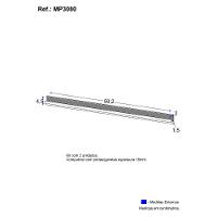 Kit 2 Puxadores 59,2cm Para Armário Cozinha Aéreo-balcão 120cm Veneza Multimóveis Mp3080 Branco - 3
