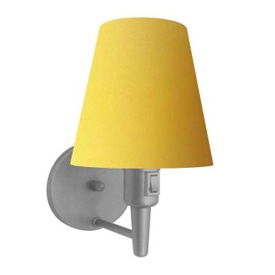 Lustre Pendente Quadrado Vivare Md-4006 Cúpula Em Tecido 21/50x50cm - Bivolt Cinza-amarelo 110v/220v