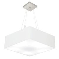 Lustre Pendente Quadrado Vivare Md-4137 Cúpula Em Tecido 15/70x70cm - Bivolt Branco 127/220v - 1