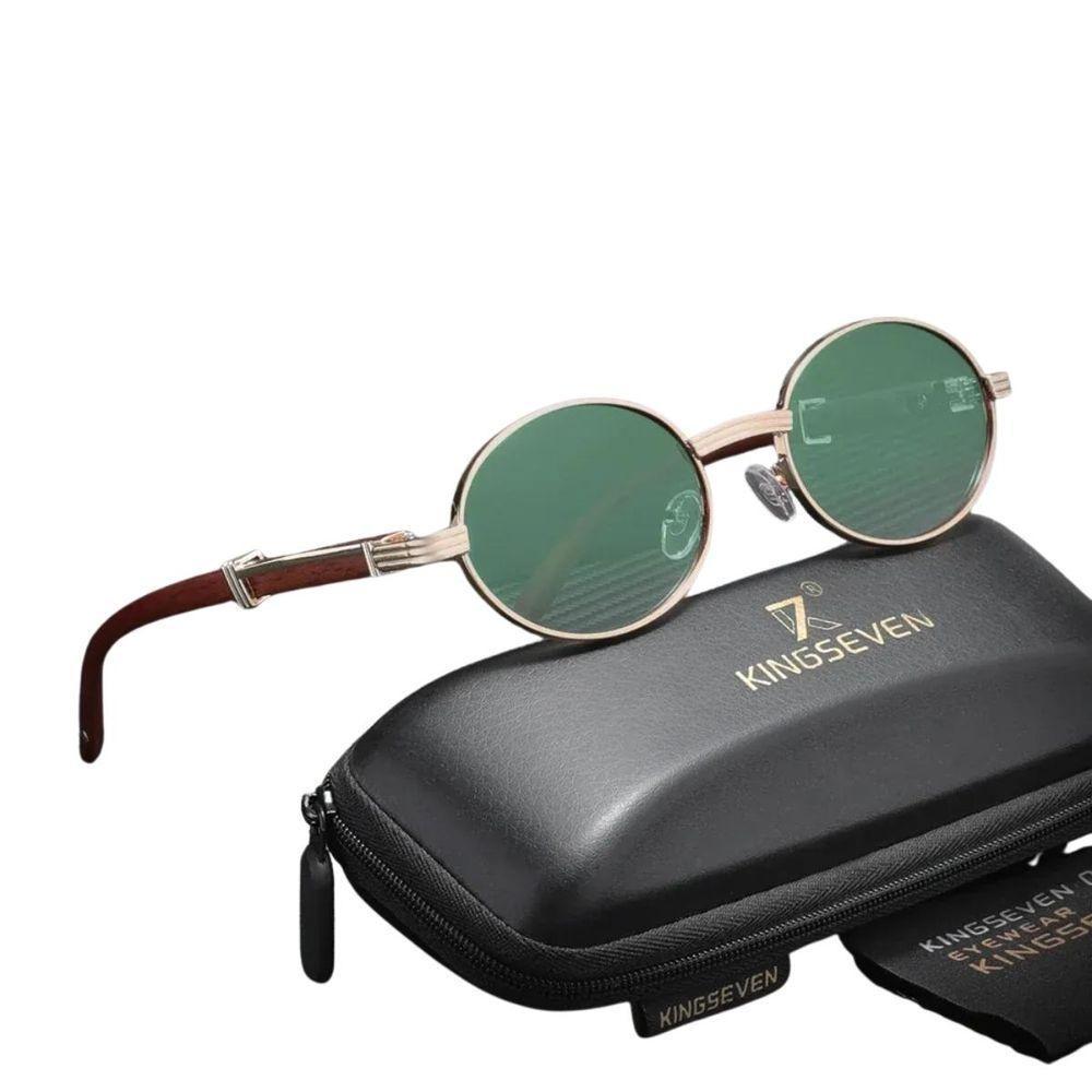 Óculos De Sol Redondo Estilo John Lennon Kingseven 841 Verde - 1